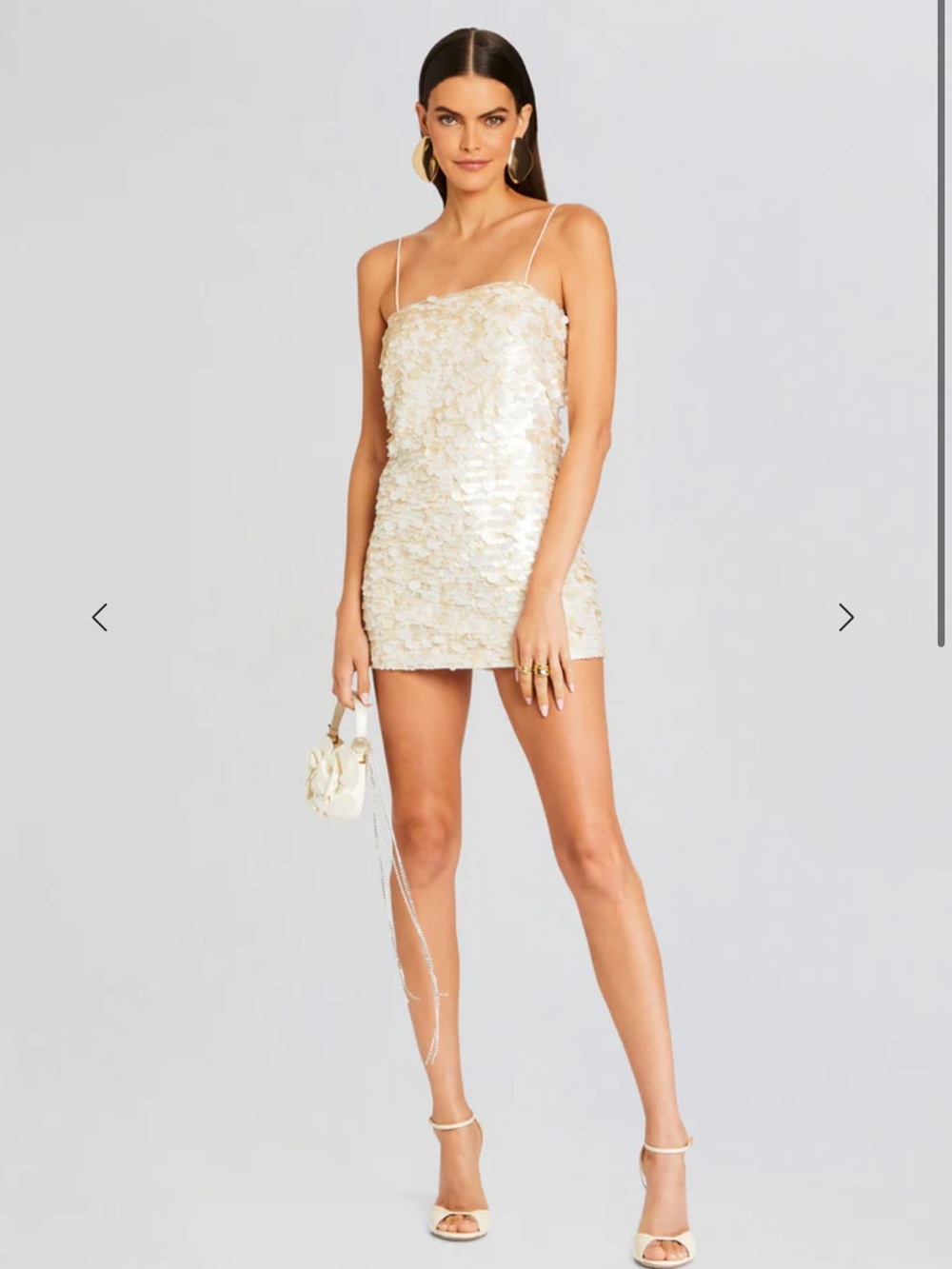 Retrofete Ivory Sequin Mini Dress